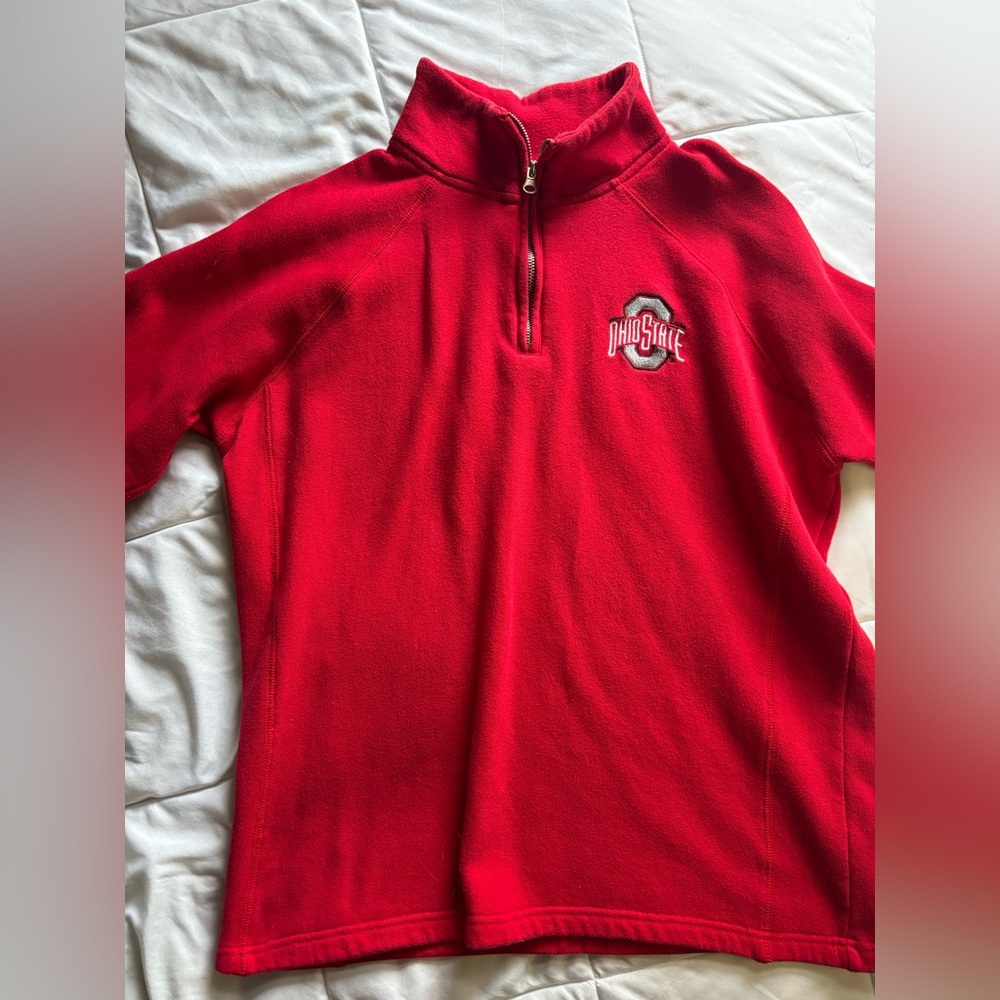 Ohio state Red Zip-Up Hoodie